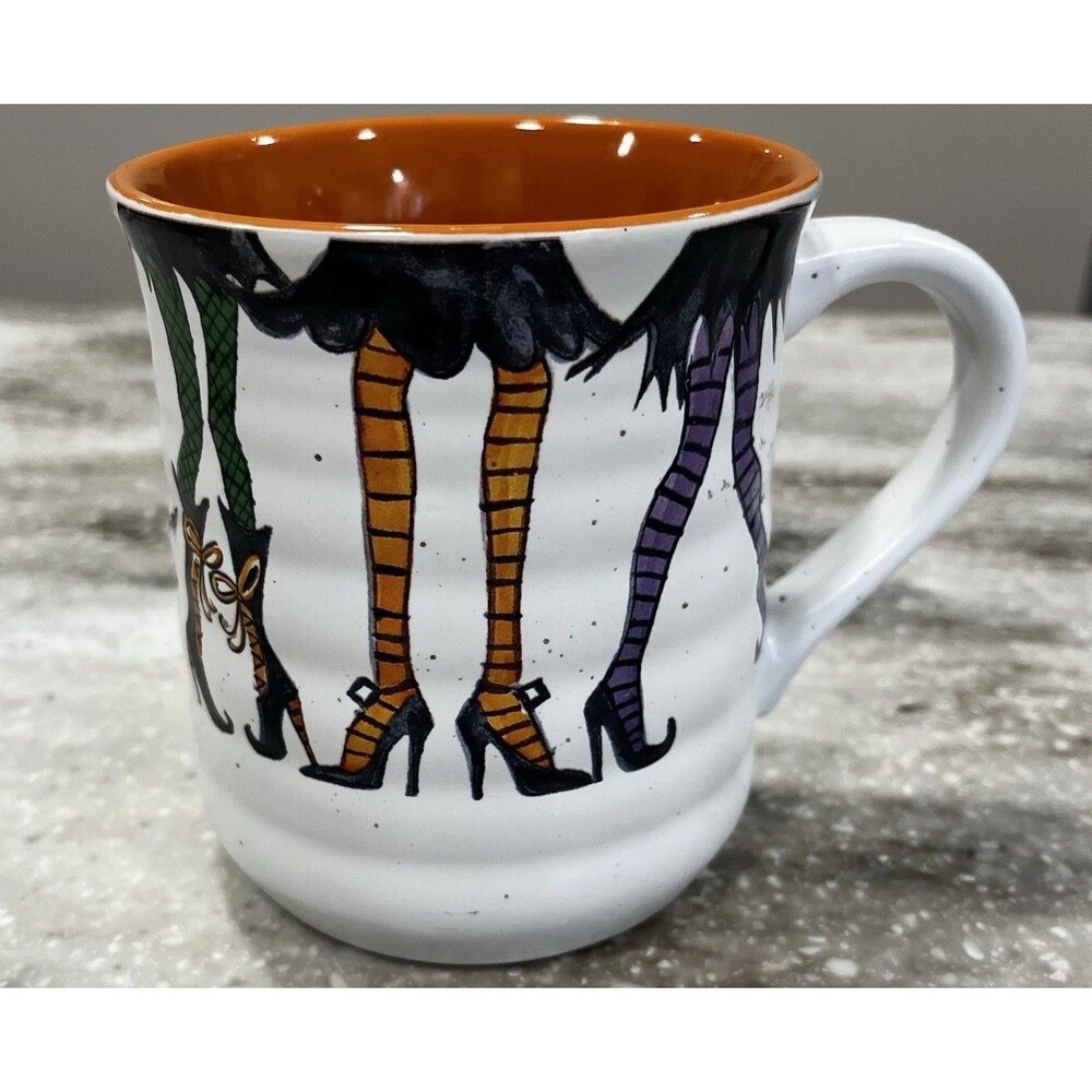 Halloween Cobwebs & Cauldrons "Squad Ghouls" ceramic coffee mug. 16oz